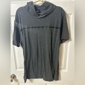 Ring Of Fire Men Black Short-Sleeve Hoodie Cotton Top T Shirt Xl